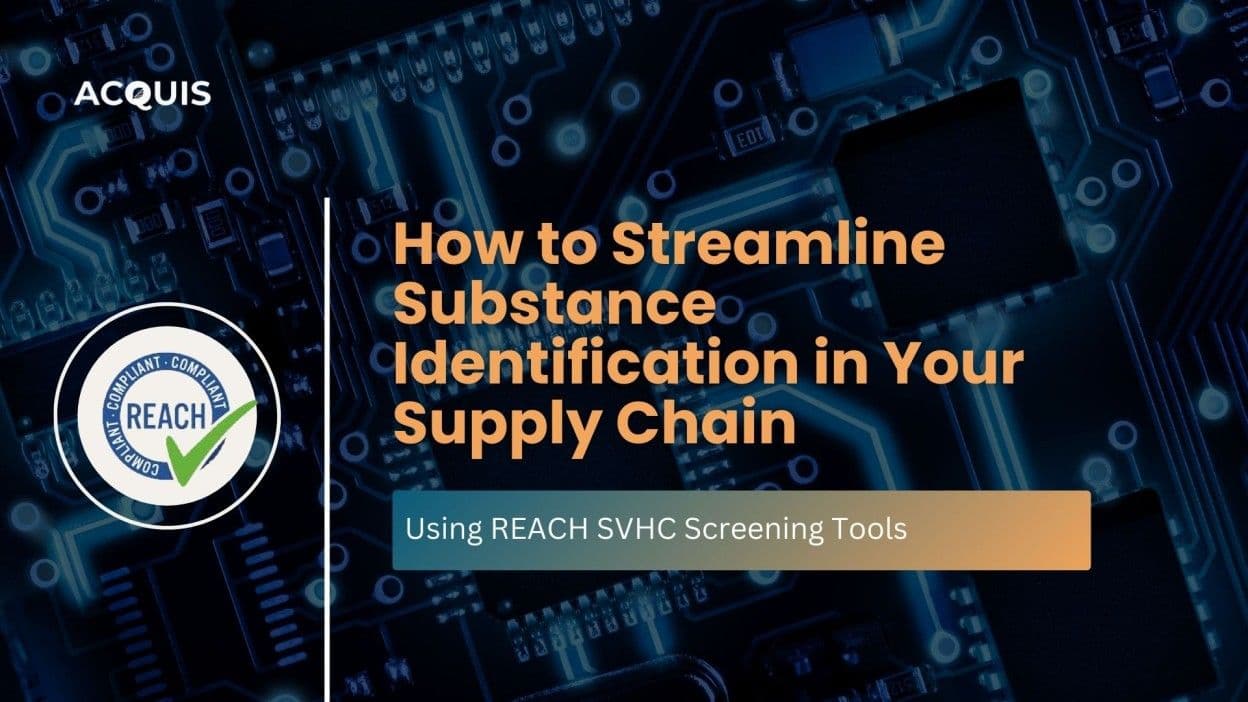 REACH SVHC Screening Tools